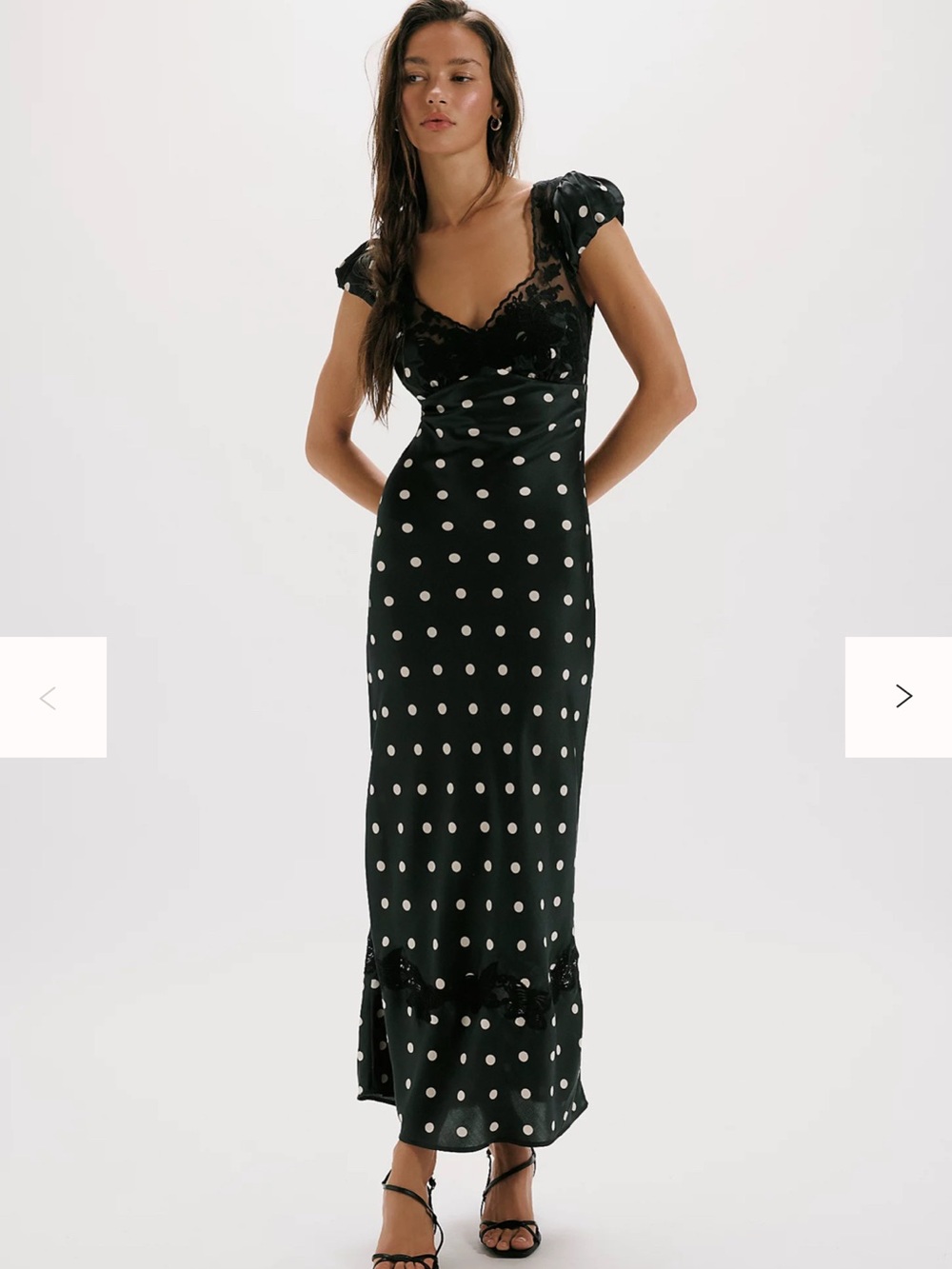 Free People Black Polka Dot Maxi Dress
